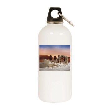 Olivia Wilde White Water Bottle With Carabiner