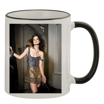 Olivia Wilde 11oz Colored Rim & Handle Mug