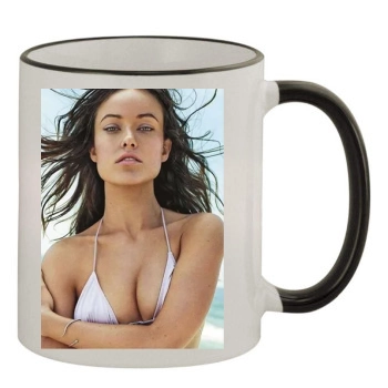 Olivia Wilde 11oz Colored Rim & Handle Mug