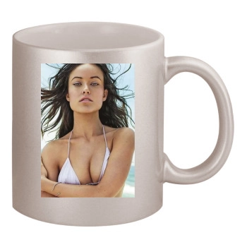 Olivia Wilde 11oz Metallic Silver Mug