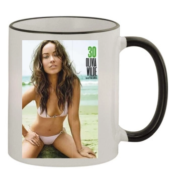 Olivia Wilde 11oz Colored Rim & Handle Mug