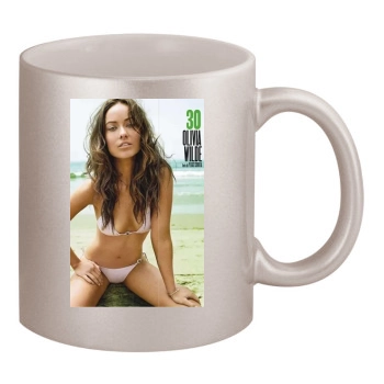 Olivia Wilde 11oz Metallic Silver Mug