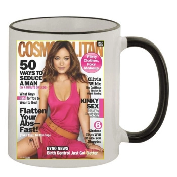 Olivia Wilde 11oz Colored Rim & Handle Mug