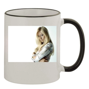 Olivia Wilde 11oz Colored Rim & Handle Mug