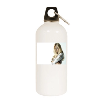 Olivia Wilde White Water Bottle With Carabiner