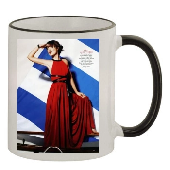 Olivia Wilde 11oz Colored Rim & Handle Mug