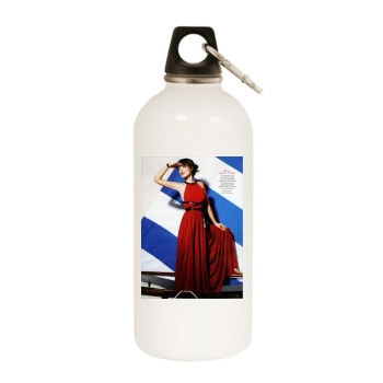 Olivia Wilde White Water Bottle With Carabiner