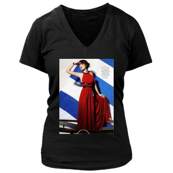 Olivia Wilde Women's Deep V-Neck TShirt