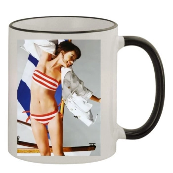 Olivia Wilde 11oz Colored Rim & Handle Mug