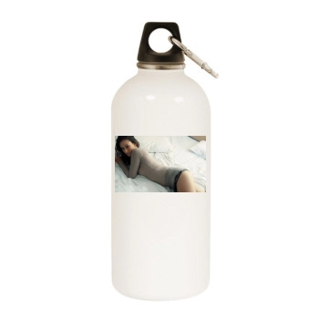 Olivia Wilde White Water Bottle With Carabiner