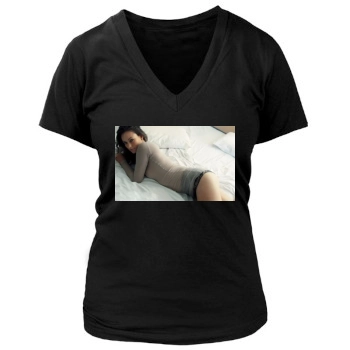 Olivia Wilde Women's Deep V-Neck TShirt