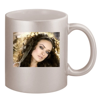 Olivia Wilde 11oz Metallic Silver Mug