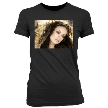 Olivia Wilde Women's Junior Cut Crewneck T-Shirt