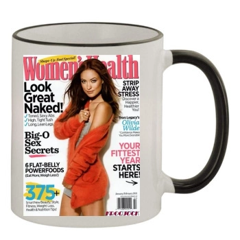 Olivia Wilde 11oz Colored Rim & Handle Mug