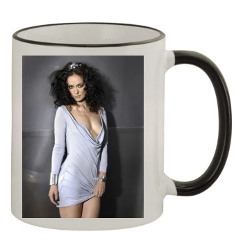 Olivia Wilde 11oz Colored Rim & Handle Mug