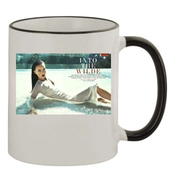 Olivia Wilde 11oz Colored Rim & Handle Mug