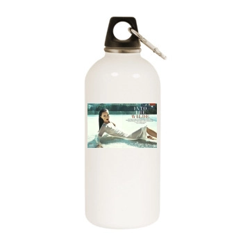 Olivia Wilde White Water Bottle With Carabiner