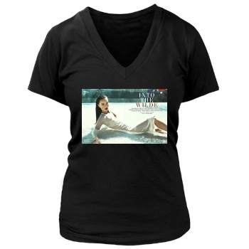 Olivia Wilde Women's Deep V-Neck TShirt