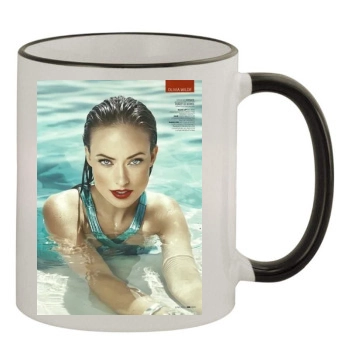 Olivia Wilde 11oz Colored Rim & Handle Mug