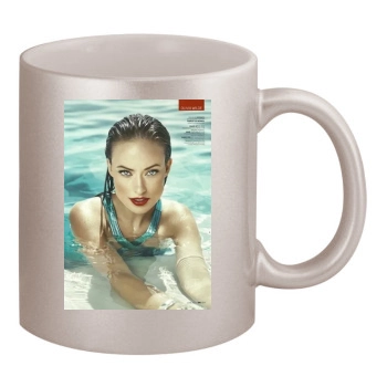 Olivia Wilde 11oz Metallic Silver Mug