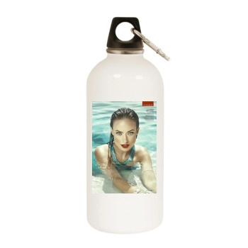 Olivia Wilde White Water Bottle With Carabiner