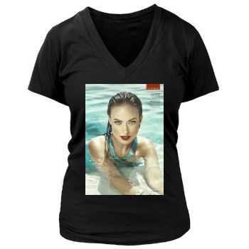 Olivia Wilde Women's Deep V-Neck TShirt