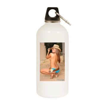 Hayden Panettiere White Water Bottle With Carabiner