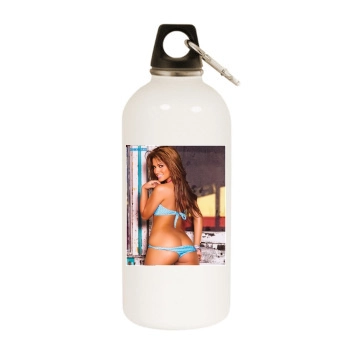 Hayden Panettiere White Water Bottle With Carabiner