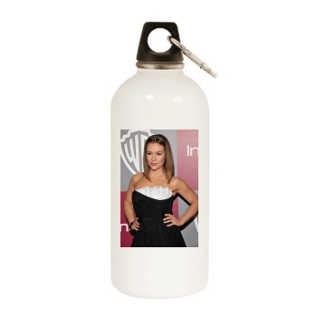 Alyssa Milano White Water Bottle With Carabiner