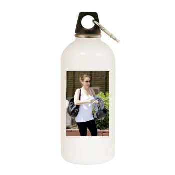 Alyssa Milano White Water Bottle With Carabiner