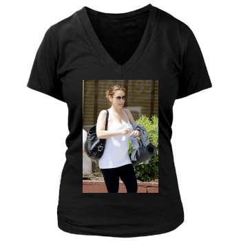 Alyssa Milano Women's Deep V-Neck TShirt