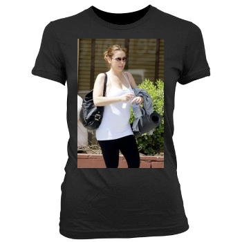 Alyssa Milano Women's Junior Cut Crewneck T-Shirt