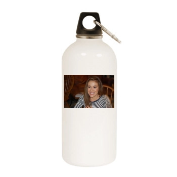 Alyssa Milano White Water Bottle With Carabiner