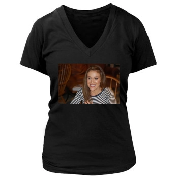 Alyssa Milano Women's Deep V-Neck TShirt