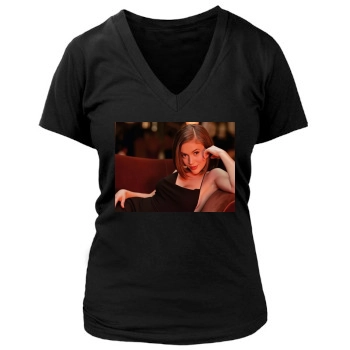 Alyssa Milano Women's Deep V-Neck TShirt