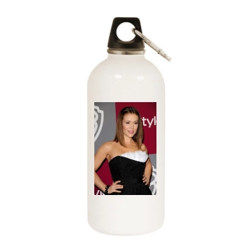 Alyssa Milano White Water Bottle With Carabiner