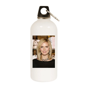 Heidi Klum White Water Bottle With Carabiner