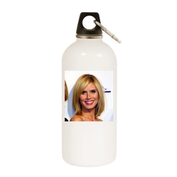 Heidi Klum White Water Bottle With Carabiner