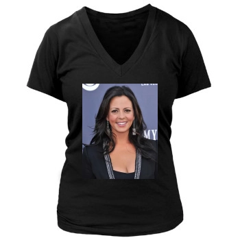 Sara Evans Women's Deep V-Neck TShirt