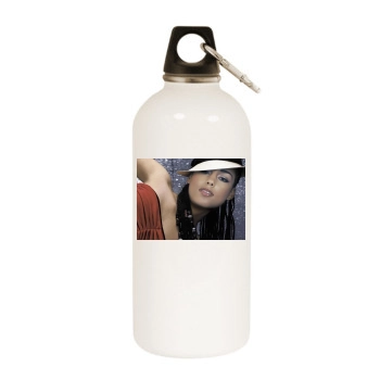 Alicia Keys White Water Bottle With Carabiner