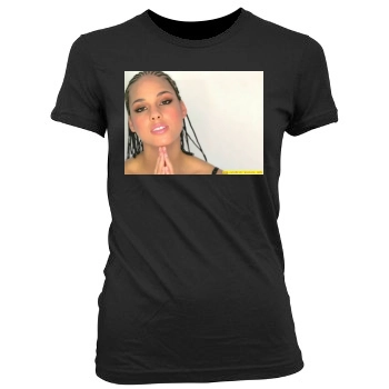 Alicia Keys Women's Junior Cut Crewneck T-Shirt