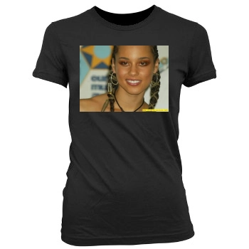 Alicia Keys Women's Junior Cut Crewneck T-Shirt