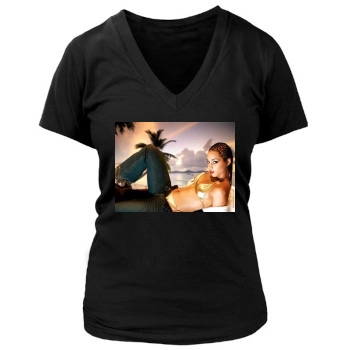 Amanda Seyfried Women's Deep V-Neck TShirt