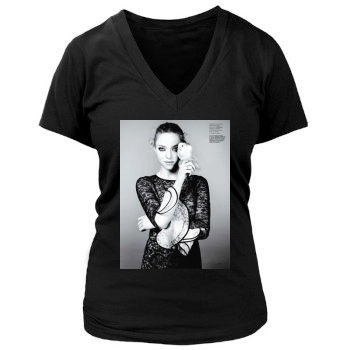 Amanda Seyfried Women's Deep V-Neck TShirt