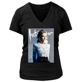 Amanda Seyfried Women's Deep V-Neck TShirt