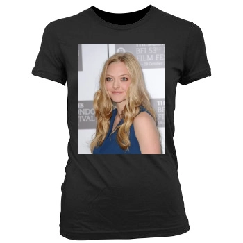 Amanda Seyfried Women's Junior Cut Crewneck T-Shirt