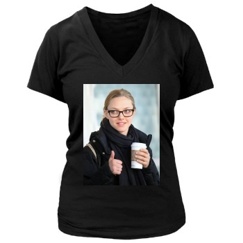 Amanda Seyfried Women's Deep V-Neck TShirt