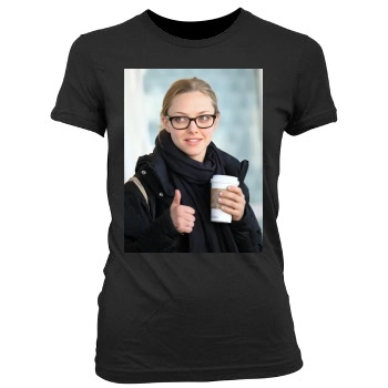 Amanda Seyfried Women's Junior Cut Crewneck T-Shirt