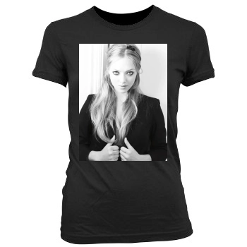 Amanda Seyfried Women's Junior Cut Crewneck T-Shirt