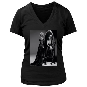 Amanda Seyfried Women's Deep V-Neck TShirt